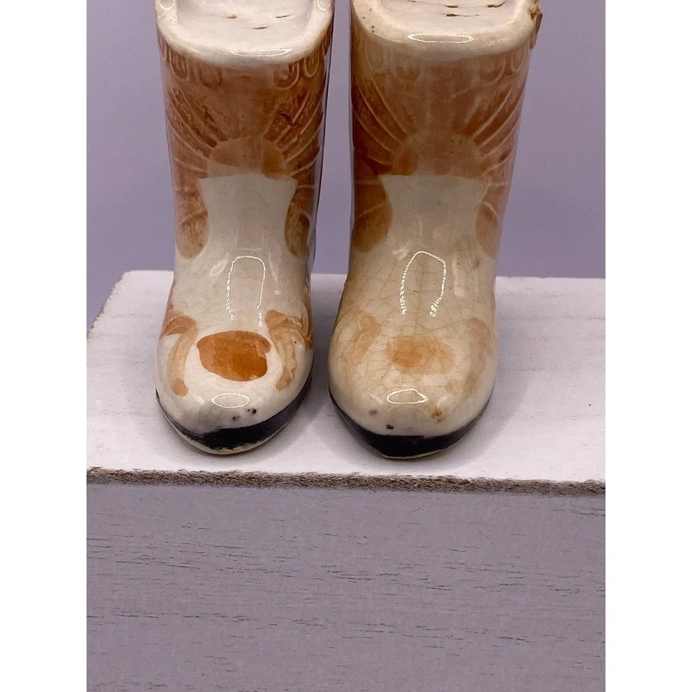 Vintage Western Cowboy Boot SALT AND PEPPER SHAKER Country Farm S &‎ P Set
